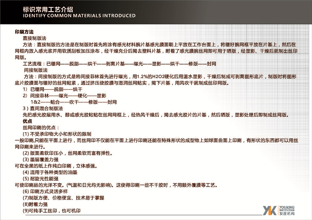標(biāo)識常用工藝介紹